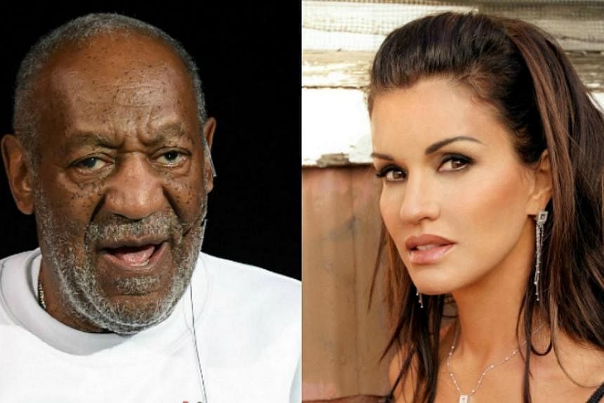 Actress and model Janice Dickinson (right) has come forward to accuse comedian Bill Cosby of drugging and raping her. -- PHOTO:&nbsp;AFP/&nbsp;MEDIACORP