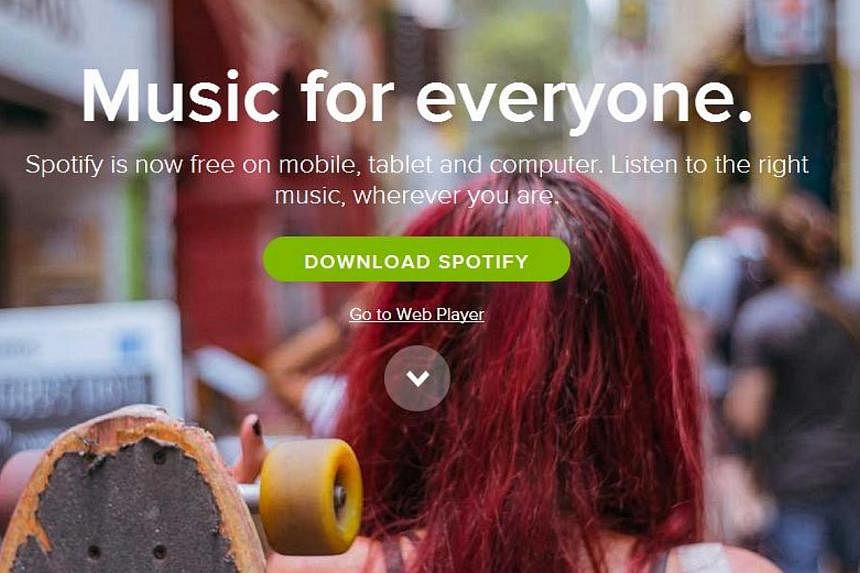 Streaming music services like Spotify will soon affect how album sales is counted on the Billboard chart. -- PHOTO: SCREENSHOT OF SPOTIFY.COM
