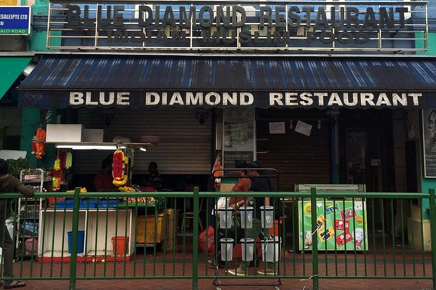 The director of popular Indian eating house Blue Diamond Restaurant has been charged by the Ministry of Manpower (MOM) with providing false salary information. -- PHOTO: THE NEW PAPER FILE