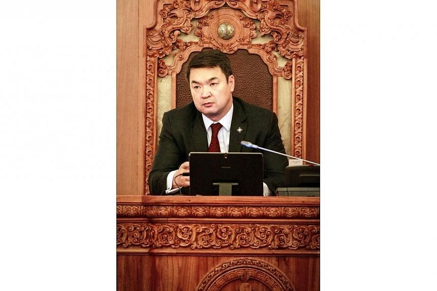 Mongolia's newly elected Prime Minister Chimed Saikhanbileg attends a parliament session in Ulanbator on Nov 21, 2014.&nbsp;Mongolia's parliament Friday chose a new prime minister to head its fractured government, an official website said, as the spr