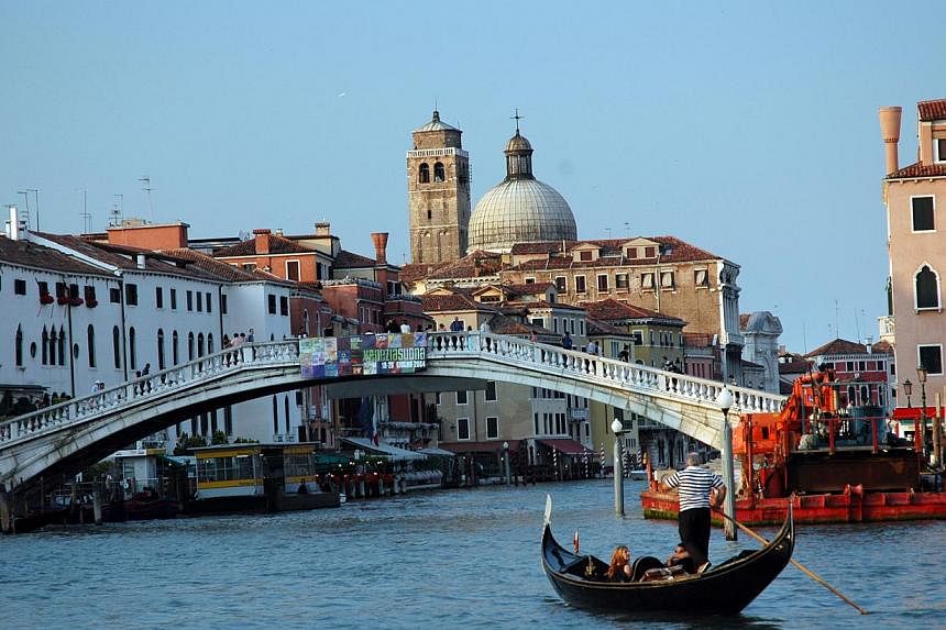 Famed for the serene silence of its timeless nooks and crannies, Venice is about to get even quieter by banning noisy suitcases on wheels. -- PHOTO: DYNASTY TRAVEL