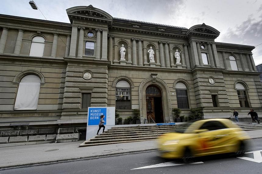 Picture taken on May 8, 2014 shows a car driving past the Museum of Fine Arts (Kunstmuseum) in Bern.&nbsp;A relative of late German art collector Cornelius Gurlitt lodged a claim on Friday for his inheritance, a Nazi-era art hoard which he has beques