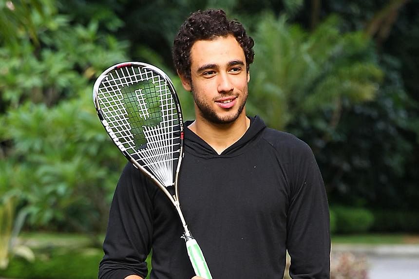 Ramy Ashour (above) won one of the greatest World Open finals on Friday when he saved a match point to triumph 13-11, 7-11, 5-11, 11-5, 14-12 against his Egyptian compatriot Mohamed El Shorbagy. ST FILE PHOTO