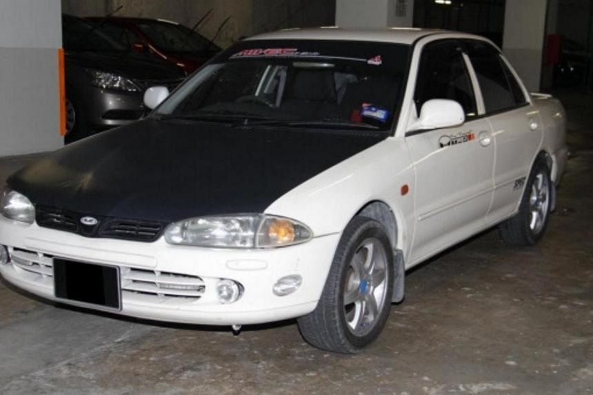 Car in which one block of cannabis was found by ICA officers at the Woodlands Checkpoint on Nov 22, 2014. -- PHOTO:&nbsp;CENTRAL NARCOTICS BUREAU / IMMIGRATION &amp; CHECKPOINTS AUTHORITY