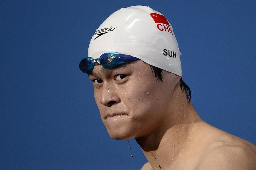 Sun Yang's three month ban, following a positive test for the stimulant trimetazidine, was imposed in July, Xinhua said, citing the China Anti-Doping Agency.&nbsp;-- PHOTO: AFP
