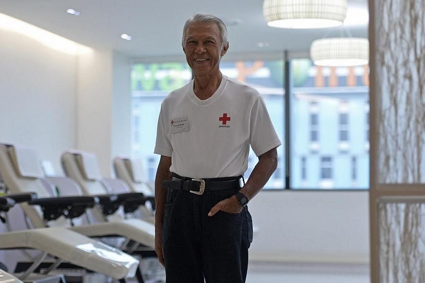 Mr James Law, 67, a retired computer network system administrator, was a regular donor of blood for 40 years until four years ago when a doctor found a certain protein in his blood, which was deemed unsuitable for transfusions. He still volunteers at