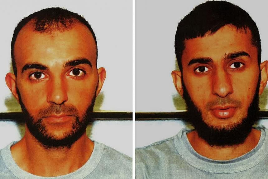 A combination of handout pictures received from the Metropolitan Police Service on Nov 26, 2014 shows the custody photographs of British men Mohommod Nawaz (left) and Hamza Nawaz (right). Two British brothers who travelled to Syria with the intention