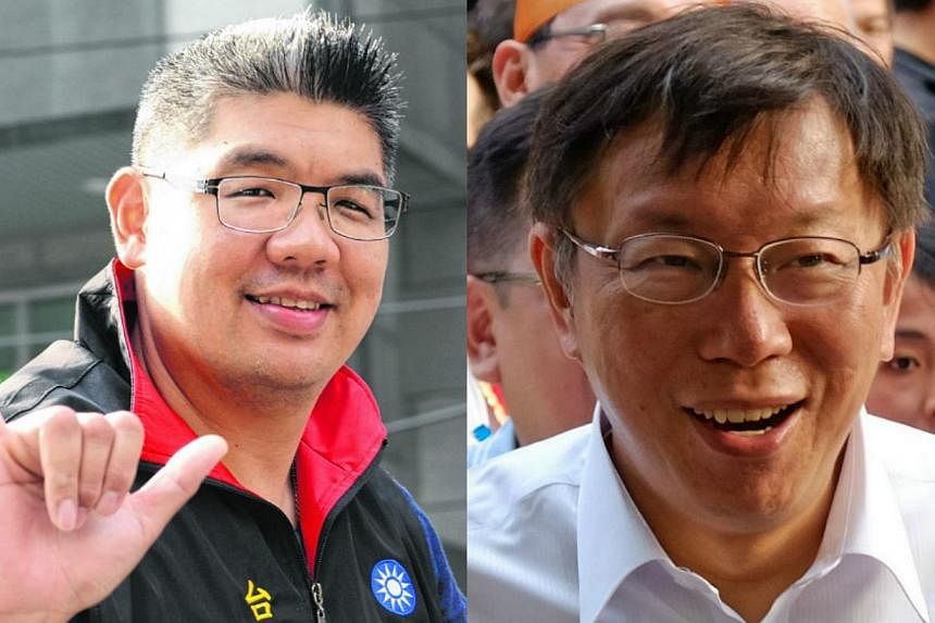 Mr Sean Lien (left) of the Kuomintang (KMT) and Dr Ko, running as an independent are facing off in a key race to become the next mayor of Taipei.