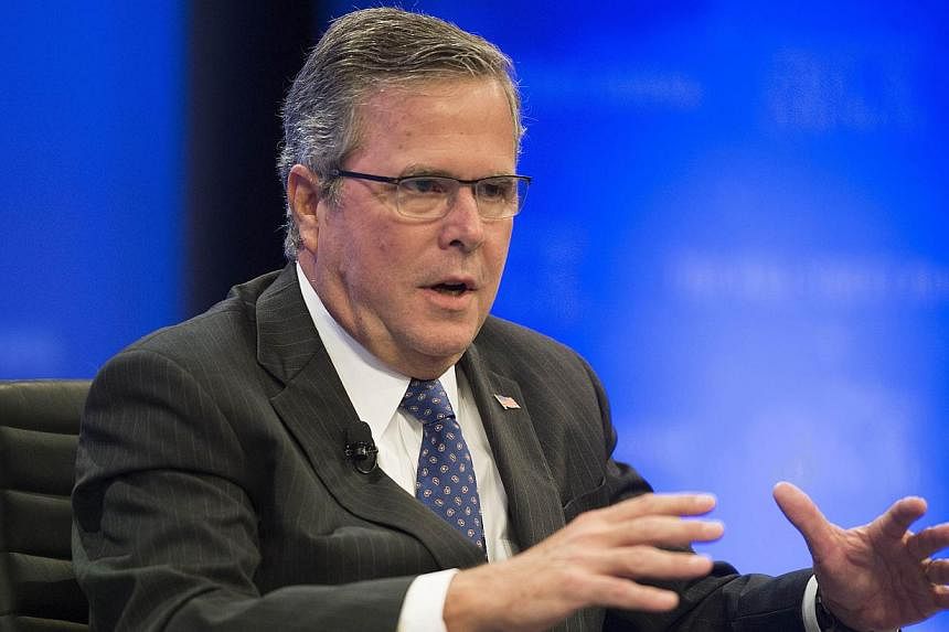 Mr Jeb Bush said Mr Obama overstepped the bounds of his authority but that Republicans should focus less on what the President does and more on building consensus in Congress for their own proposals. -- PHOTO: AFP