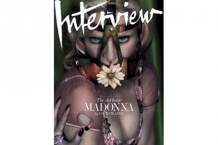 Madonna on the cover of Interview magazine. -- PHOTO: MADONNA/ INSTAGRAM