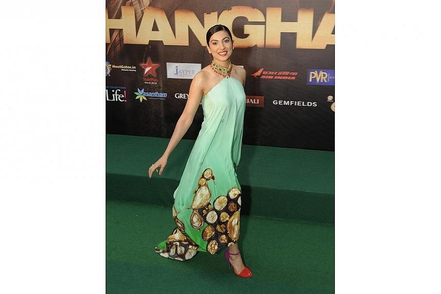 Bollywood actress Gauhar Khan attending the premiere of Bollywood film Shanghai on June 7, 2012.&nbsp;-- PHOTO: ST FILE