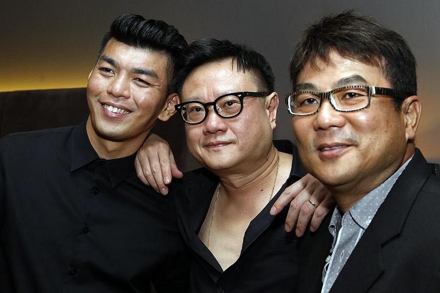 (From left) Royston Tan, Eric Khoo and Jack Neo.&nbsp;-- ST PHOTO:&nbsp;CHEW SENG KIM