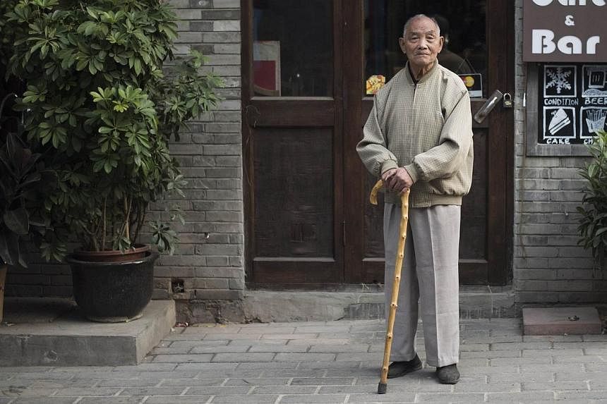 China's government is canvassing for foreign investment in the country's elderly care industry to meet the needs of its greying population. -- PHOTO: AFP