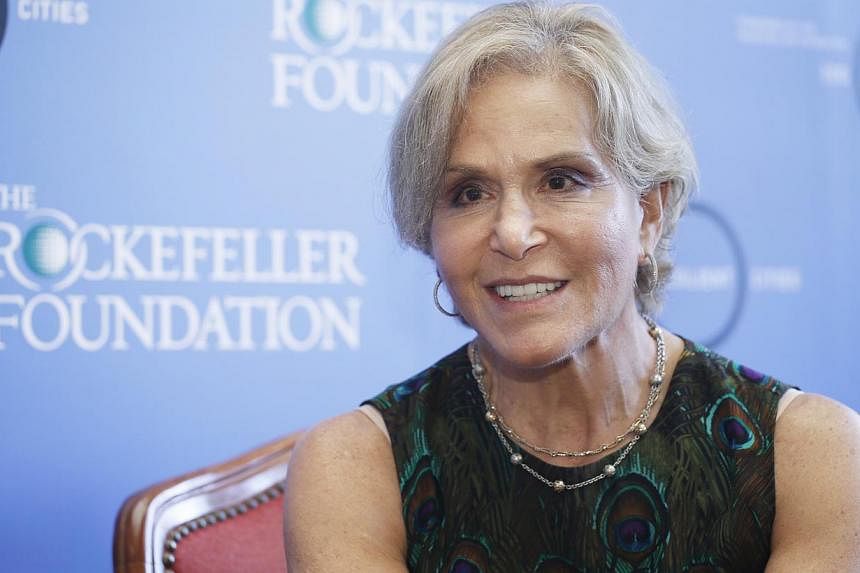 Dr Judith Rodin, president of the Rockefeller Foundation. Singapore will be among 35 cities this year to join the 100 Resilient Cities Challenge - a $100 million initiative started by the philanthropic Foundation. -- PHOTO: THE BUSINESS TIMES