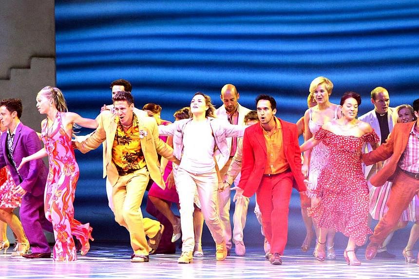 The musical Mamma Mia! being performed at the Grand Theatre at the Marina Bay Sands. The latest survey for 2013 found that 40 per cent of the population attended at least one arts event, down from one in two in 2011.