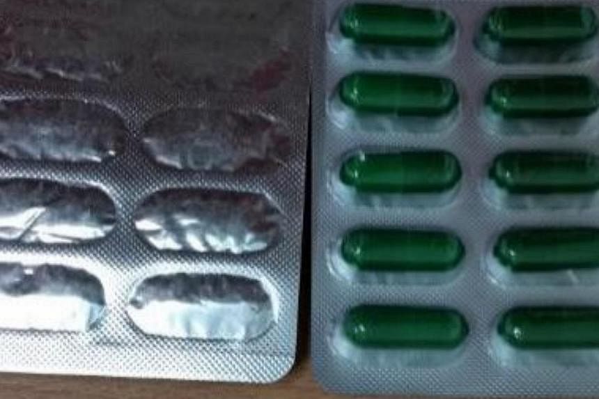 Unlabelled Green Capsules. -- PHOTO:&nbsp;HEALTH SCIENCES AUTHORITY
