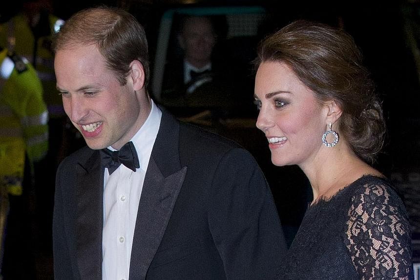 Britain's Prince William and Catherine, Duchess of Cambridge, arrive to attend the Royal Variety Performance at the London Palladium Theatre on Nov 13, 2014.&nbsp;Prince William will hold Oval Office talks with President Barack Obama at the White Hou