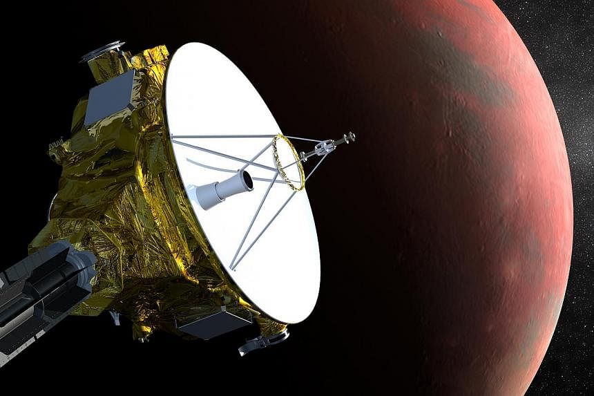 An artist's impression of Nasa's New Horizons spacecraft is shown in this handout image provided by Science@Nasa.&nbsp;After nine years and a journey of 4.8 billion km, Nasa's New Horizons robotic probe will be woken from hibernation to begin its unp