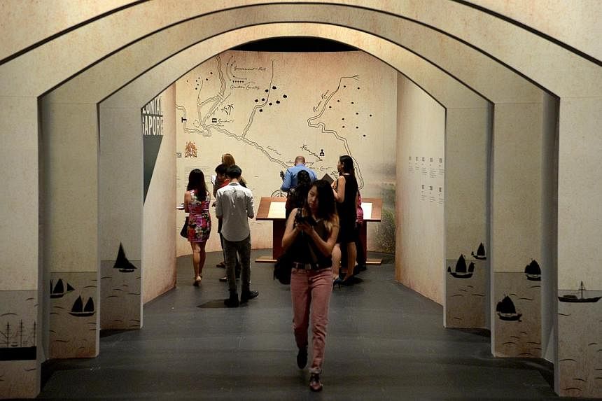 Visitors to the National Museum of Singapore. Visitorship to public museums hit a record high in 2013, even as attendance at ticketed performing arts activities fell. -- PHOTO: ST FILE&nbsp;