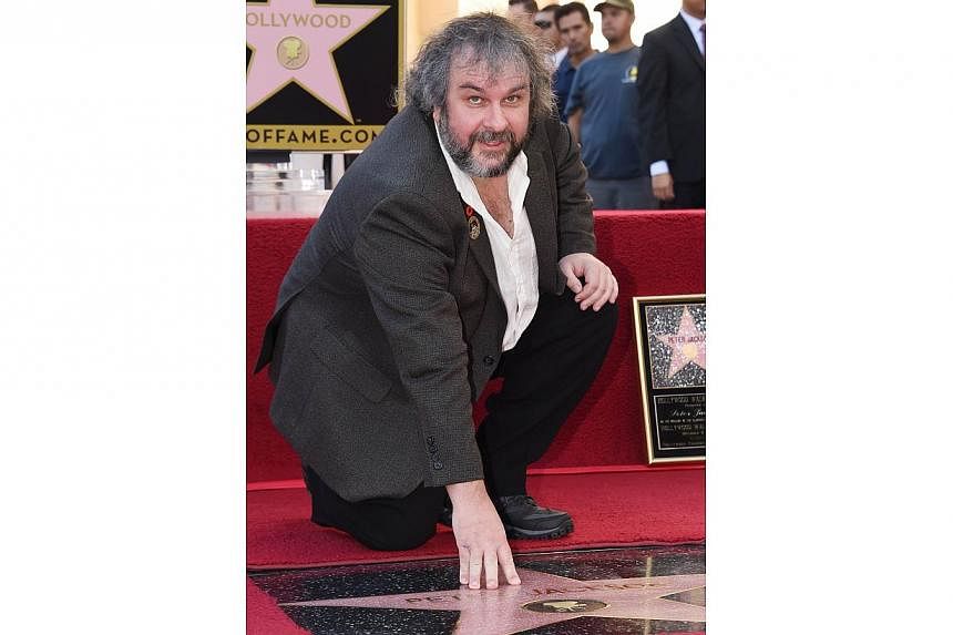 Director-producer-screenwriter Peter Jackson is honoured with the 2,538th star on the Hollywood Walk of Fame on Dec 8, 2014, in Hollywood, California.&nbsp;