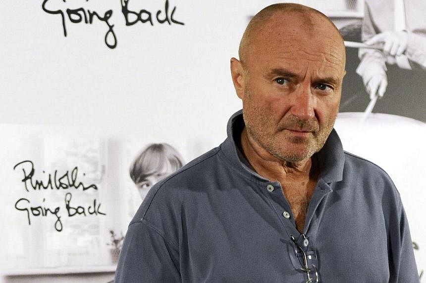 British singer Phil Collins at a photo call in Madrid on Sept 22, 2010. -- PHOTO: AFP