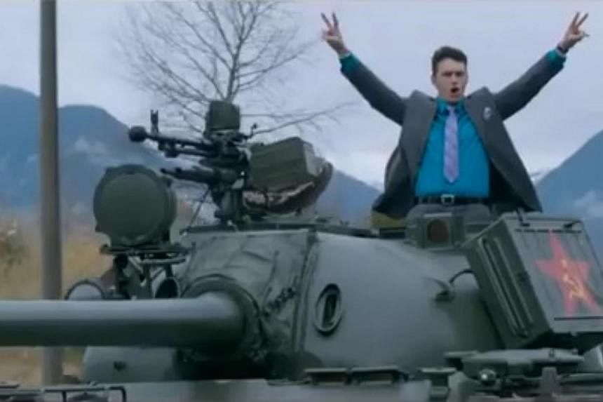 James Franco stars in&nbsp;Sony Pictures film The Interview.&nbsp; -- PHOTO: SCREENGRAB FROM YOUTUBE