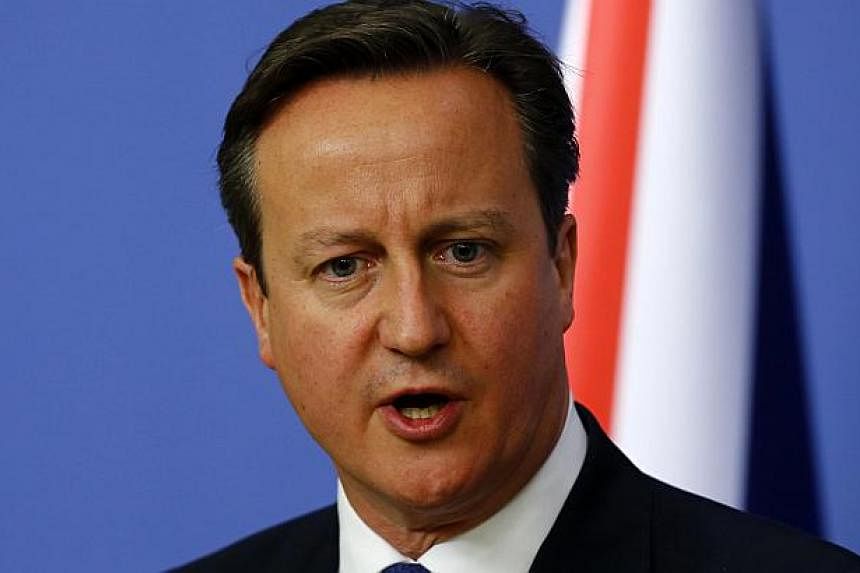 Britain's Prime Minister David Cameron addresses the media in Ankara on Tuesday. -- PHOTO: REUTERS