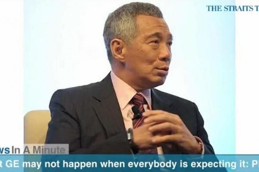 In today's News In A Minute, we look at how Prime Minister Lee Hsien Loong said during the Asean-Korea summit that Singapore's next General Election may not take place "when everybody is expecting it".&nbsp;-- PHOTO: SCREENGRAB FROM RAZORTV