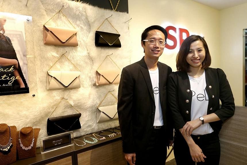 SPELL, a fashion apparel shop located at Changi Airport Terminal 3, which is run completely by Singapore Polytechnic students, was relaunched on Saturday after a revamp. -- ST PHOTO:&nbsp;CHEW SENG KIM