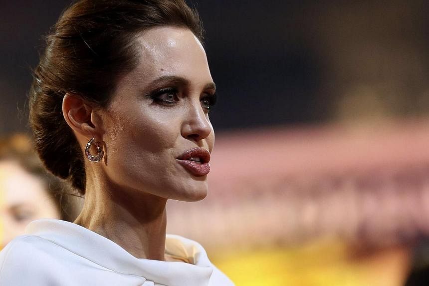 Actress Angelina Jolie at the London premiere of Unbroken on Nov 25. -- PHOTO: REUTERS