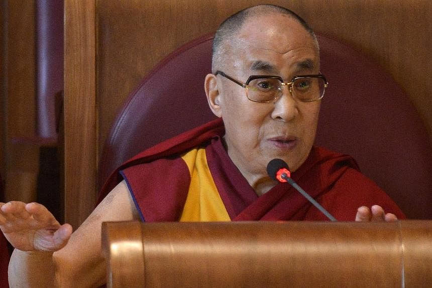 The Dalai Lama said in an interview with the BBC that&nbsp;the world has a "moral responsibility" to push for democracy and rule of law in China. -- PHOTO: AFP