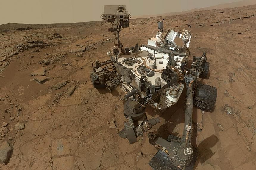Nasa's Mars rover Curiosity (above, in a composite image) has found carbon-containing compounds in samples drilled out of an ancient rock, the first definitive detection of organics on the surface of Earth's neighbour planet, scientists said on Tuesd