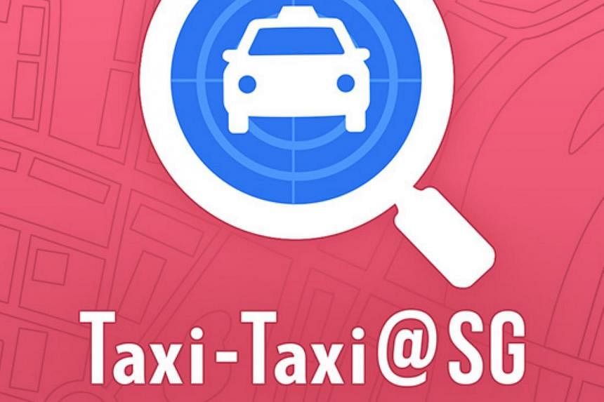 A screen grab of the new Taxi-Taxi@SG app