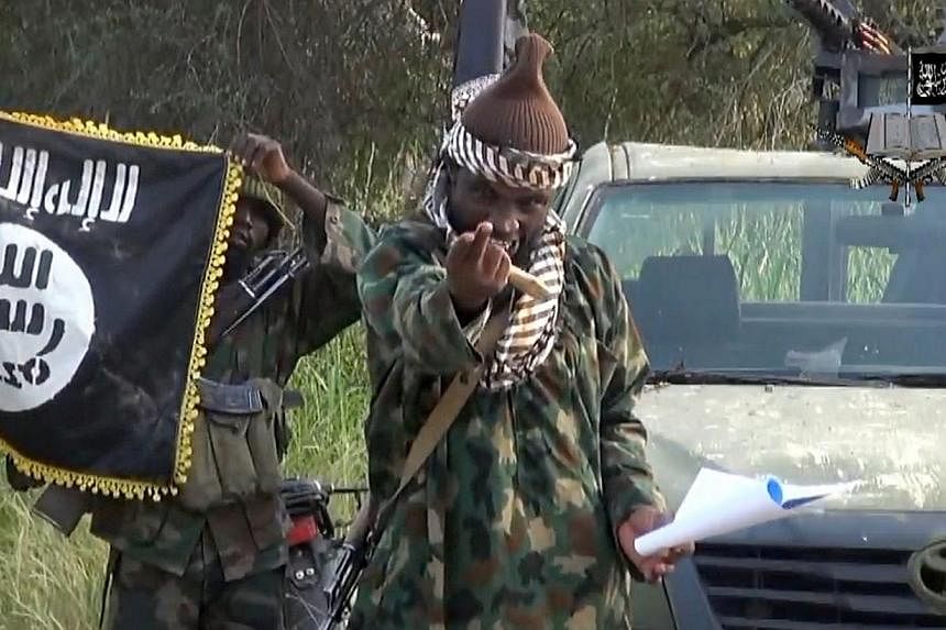 A screengrab taken on Oct 2, 2014, from a video released by the Nigerian Islamist extremist group Boko Haram and obtained by AFP shows the leader of the Nigerian Islamist extremist group Boko Haram, Abubakar Shekau.&nbsp;Cameroon's army said Thursday