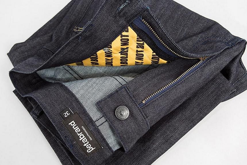 Jeans by Betabrand that will be able to block RFID signals. -- PHOTO: BETABRAND