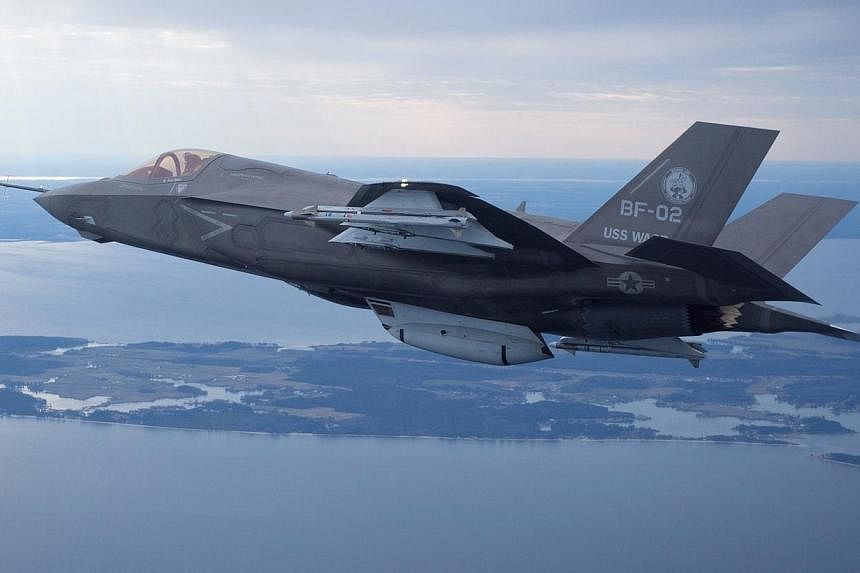 A US Marine Corps F-35 Joint Strike Fighter in a Feb 22, 2012 file photo. South Korea will not conduct maintenance of its new fleet of F-35 fighters in Japan, a Korean official said on Dec 18, 2014. -- PHOTO: REUTERS