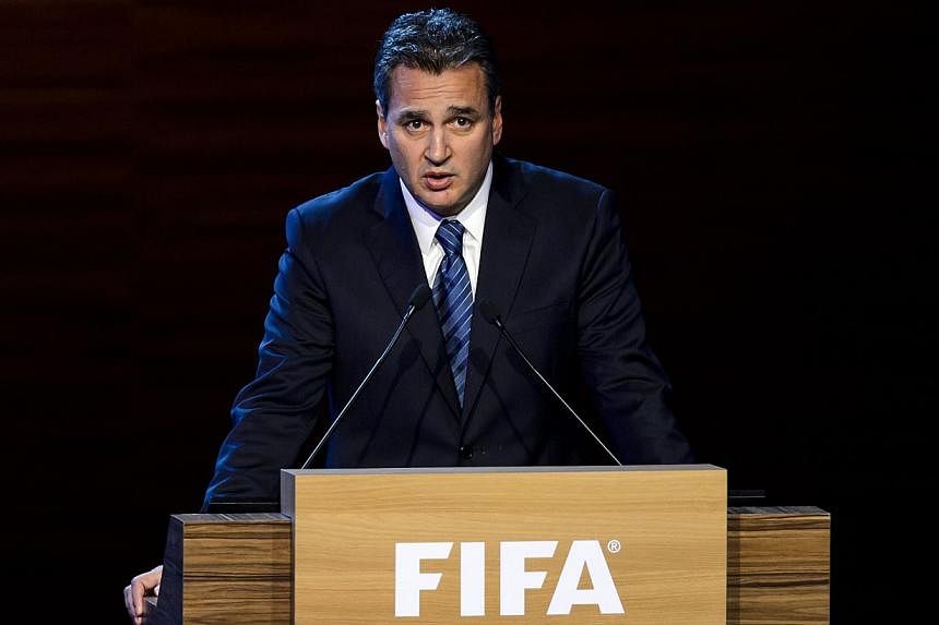 A file photo taken on June 11, 2014 shows Fifa ethics prosecutor Michael Garcia delivering a speech in Sao Paulo.&nbsp;Former US prosecutor Michael Garcia resigned Wednesday as Fifa's chief corruption investigator in protest at the football governing