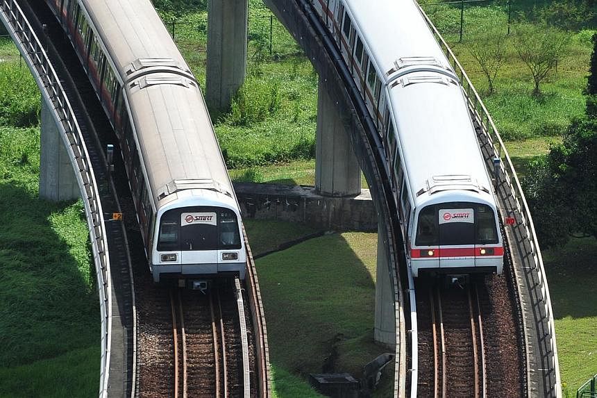 Public transport provider SMRT will be extending its train services and selected bus services on Dec 24, Christmas Eve. SMRT runs the North-South, East-West and Circle Lines of Singapore's MRT network, and the Bukit Panjang LRT service. -- PHOTO: ST 
