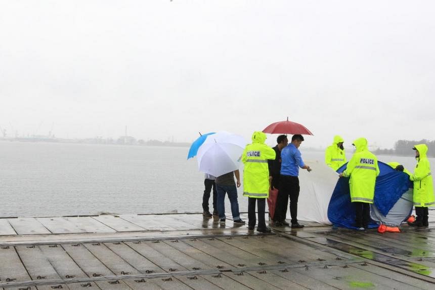 A female body was discovered at Yishun dam Friday morning, reported local media.&nbsp;-- PHOTO: LIANHE WANBAO