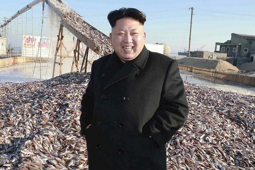 North Korea's leader Kim Jong Un visits a fishery station in this undated photo released Nov 19, 2014. The United States on Friday blamed North Korea for the devastating cyber attack against Sony Pictures, formally acknowledging the involvement of th