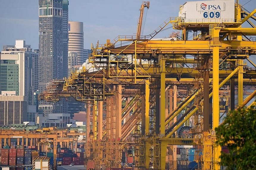 Singapore port operator PSA will tie up with its Jakarta counterpart and two Japanese firms to build and operate a container port in Jakarta. -- PHOTO: ST FILE