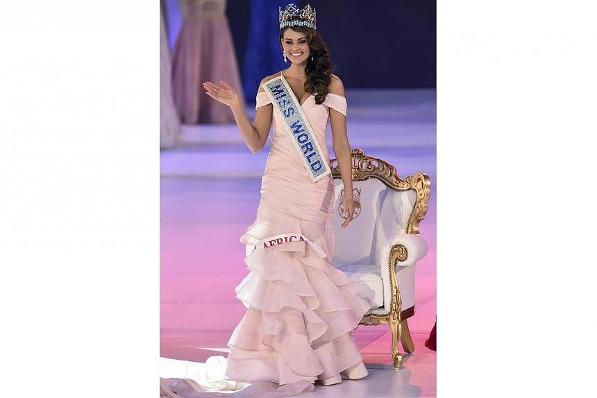 Rolene Strauss of South Africa was crowned Miss World 2014 at the ExCel Centre in east London, on Dec 14, 2014.-- PHOTO: REUTERS
