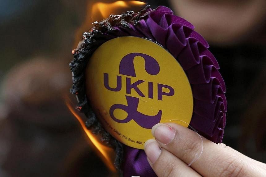 UK Independence Party (UKIP), the British anti-European Union party, has ordered a crackdown on the use of social media by supporters and members following a series of controversies. -- PHOTO: REUTERS