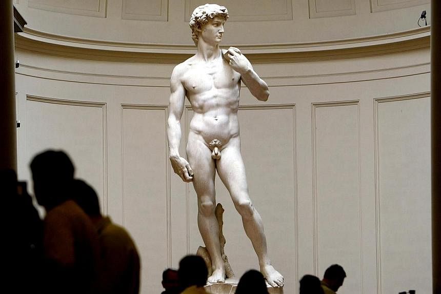 More than 250 minor tremors have rattled the Florence region over the past three days, sparking alarm in Italy over the safety of Michelangelo's "David" statue (above). -- PHOTO: AFP