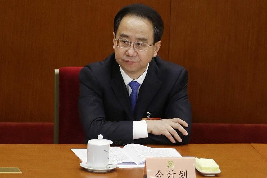 Ling Jihua, newly elected vice chairman of the Chinese People's Political Consultative Conference (CPPCC) attends the opening ceremony of the CPPCC at the Great Hall of the People in Beijing in this March 3, 2013 file photo.&nbsp;China has started a 