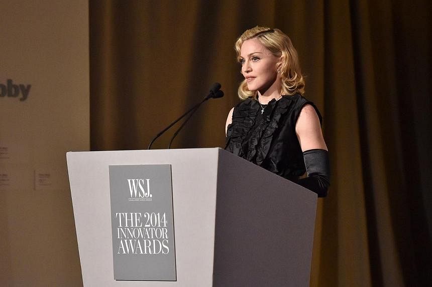 Madonna speaks at WSJ. Magazine's "Innovator Of The Year" Awards at Museum of Modern Art on Nov 5, 2014 in New York City.&nbsp;Madonna and Sony Pictures both were separately torpedoed by major hacks this month, in what the pop icon called "crazy time