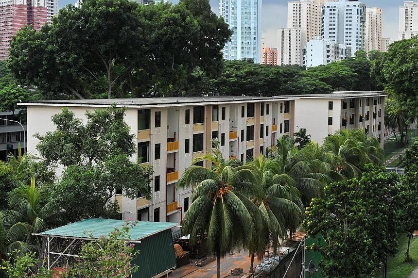 Standing out against a backdrop of taller and newer blocks, the old four-storey ones were built by the now-defunct Singapore Improvement Trust, which provided public housing before the HDB took over in 1960.