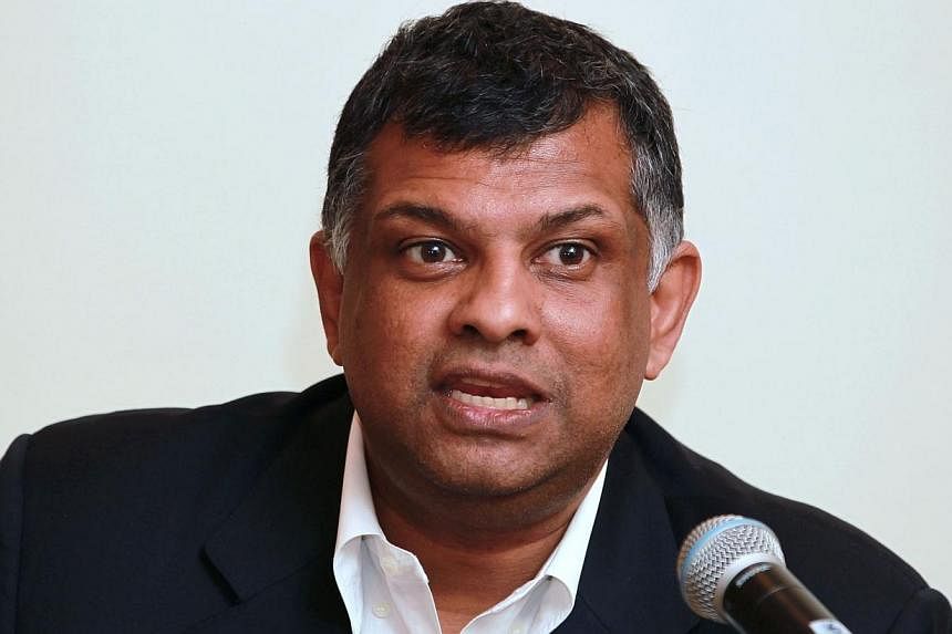 Tony Fernandes, chief executive officer AirAsia Bhd., speaks at the 2011 Forbes Global CEO Conference in Kuala Lumpur, Malaysia, on Sept. 14, 2011. -- PHOTO: BLOOMBERG