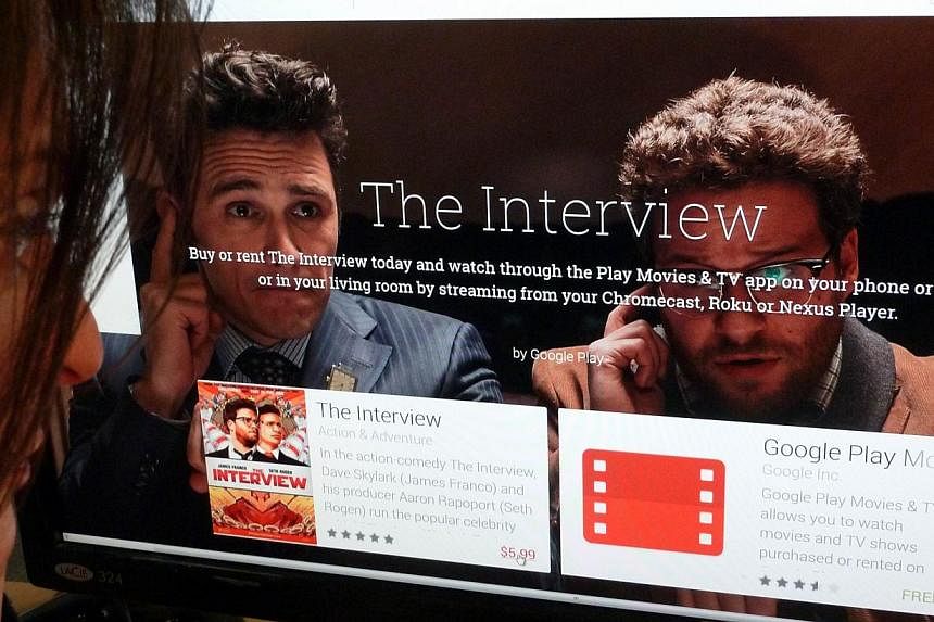 Sony Pictures said The Interview has earned more than US$15 million in online sales and another US$2.8 million in theatres, an impressive return made possible by the publicity surrounding the cyberattack blamed on North Korea. -- PHOTO: AFP