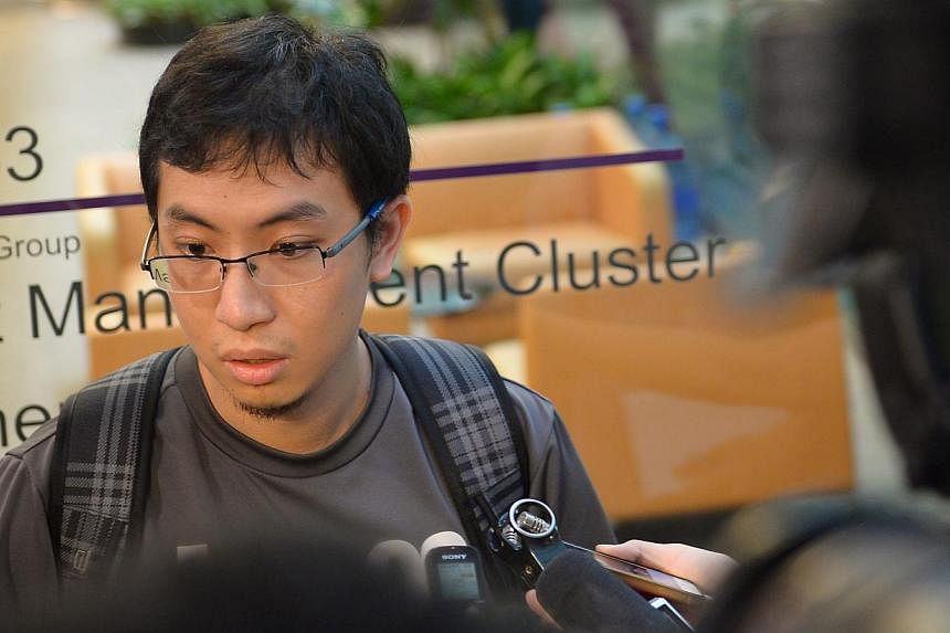 Mr Andy Paul Chen, whose girlfriend Florentina Maria Widodo&nbsp;was on the missing plane. -- ST PHOTO: NG SOR LUAN